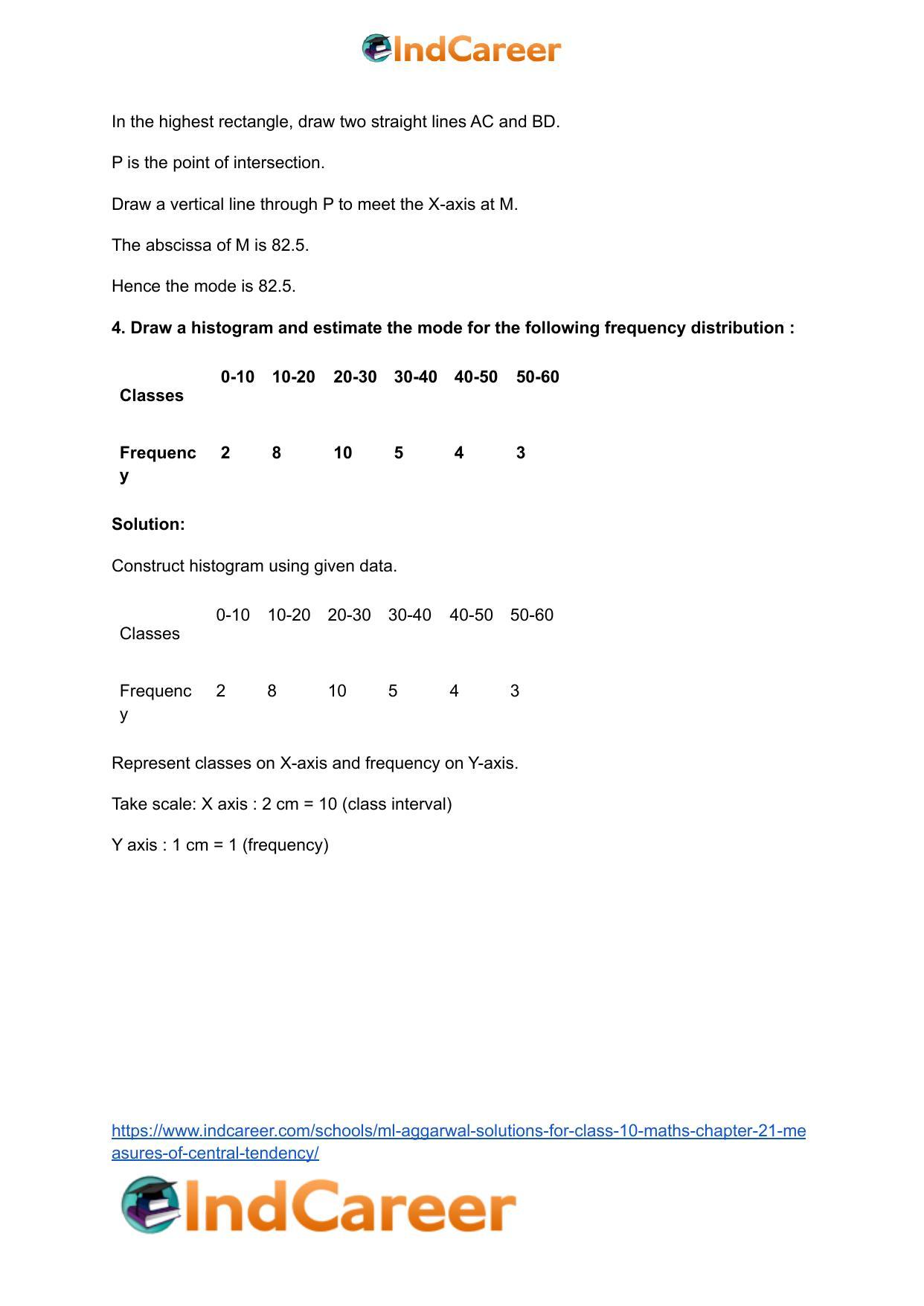 ML Aggarwal Solutions for Class 10 Maths Chapter 21- Measures Of Central Tendency - Page 61
