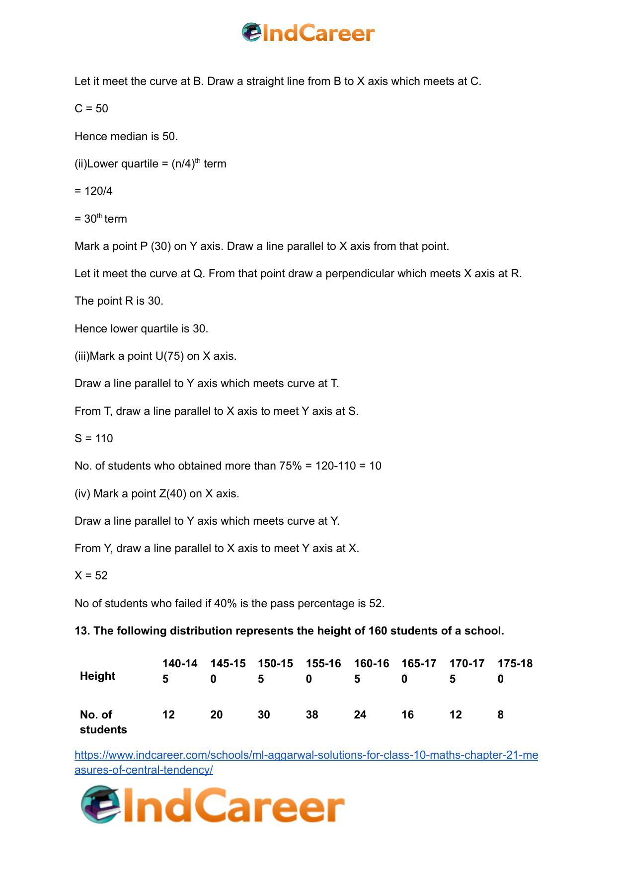 ML Aggarwal Solutions for Class 10 Maths Chapter 21- Measures Of Central Tendency - Page 108