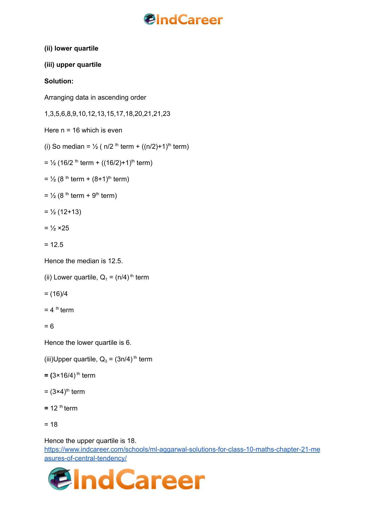 ML Aggarwal Solutions for Class 10 Maths Chapter 21- Measures Of Central Tendency - Page 128