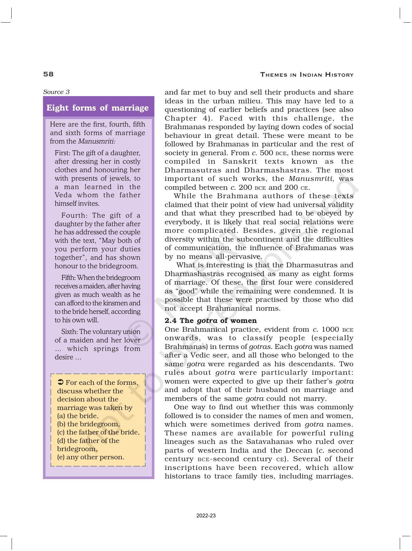 NCERT Book for Class 12 History (Part-1) Chapter 3 Kinship, caste, and Class - Page 6