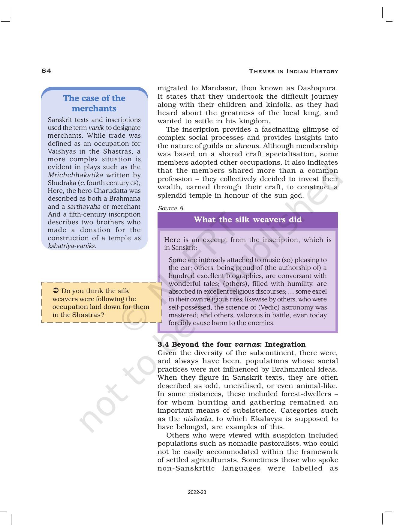 NCERT Book for Class 12 History (Part-1) Chapter 3 Kinship, caste, and Class - Page 12