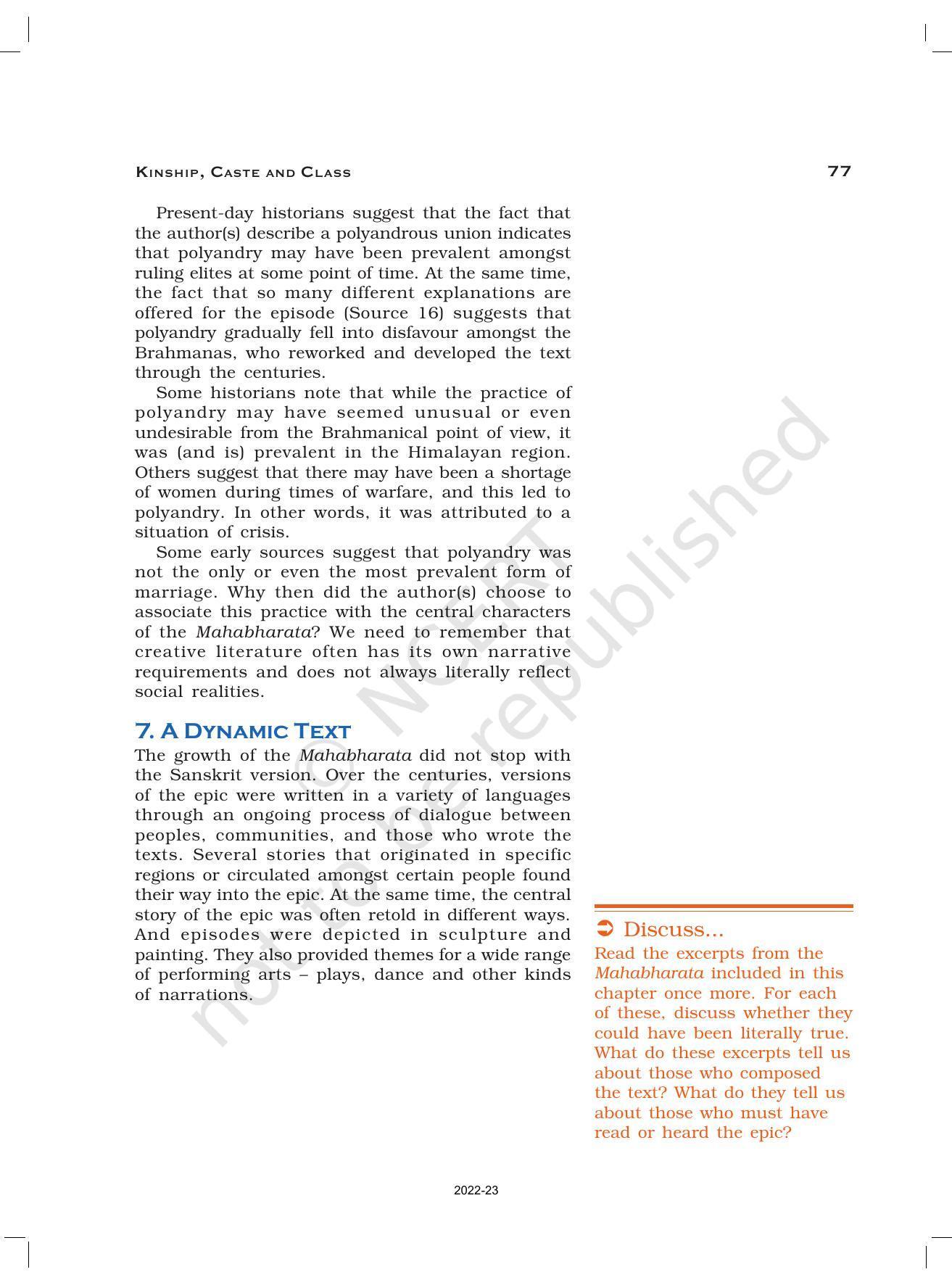 NCERT Book for Class 12 History (Part-1) Chapter 3 Kinship, caste, and Class - Page 25