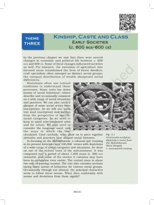 NCERT Book for Class 12 History (Part-1) Chapter 3 Kinship, caste, and Class