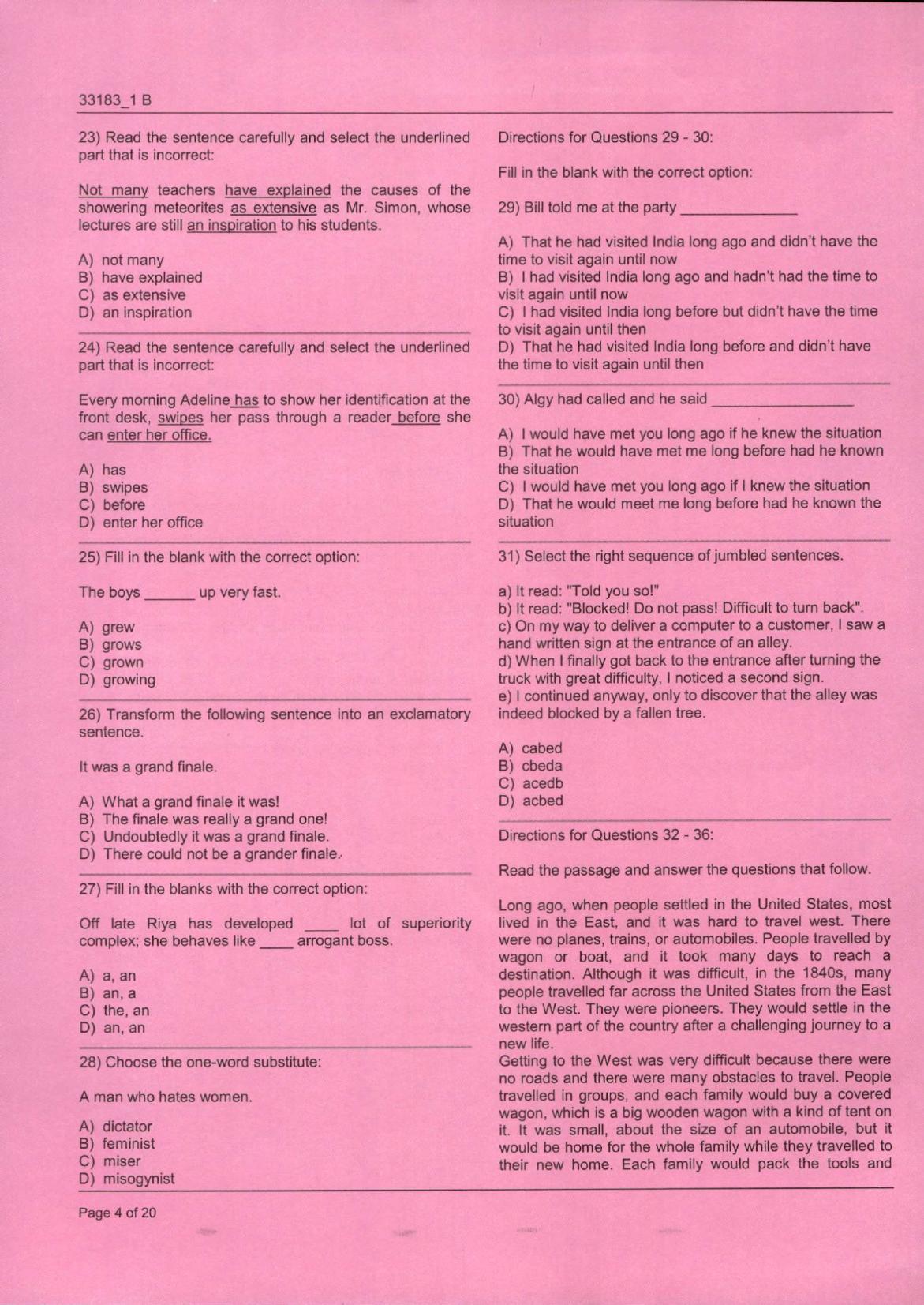 JKBOPEE B.Ed Jammu 2017 Question Paper - Page 4