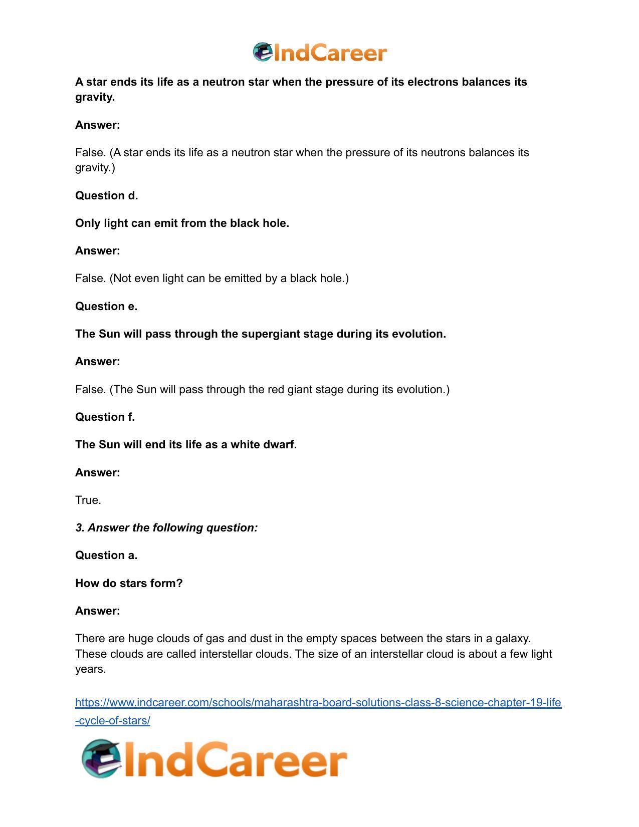 Maharashtra Board Solutions Class 8-Science: Chapter 19- Life Cycle of Stars - Page 6