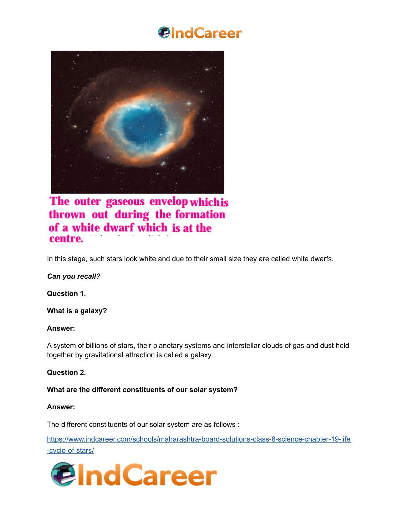 Maharashtra Board Solutions Class 8-Science: Chapter 19- Life Cycle of Stars - Page 11