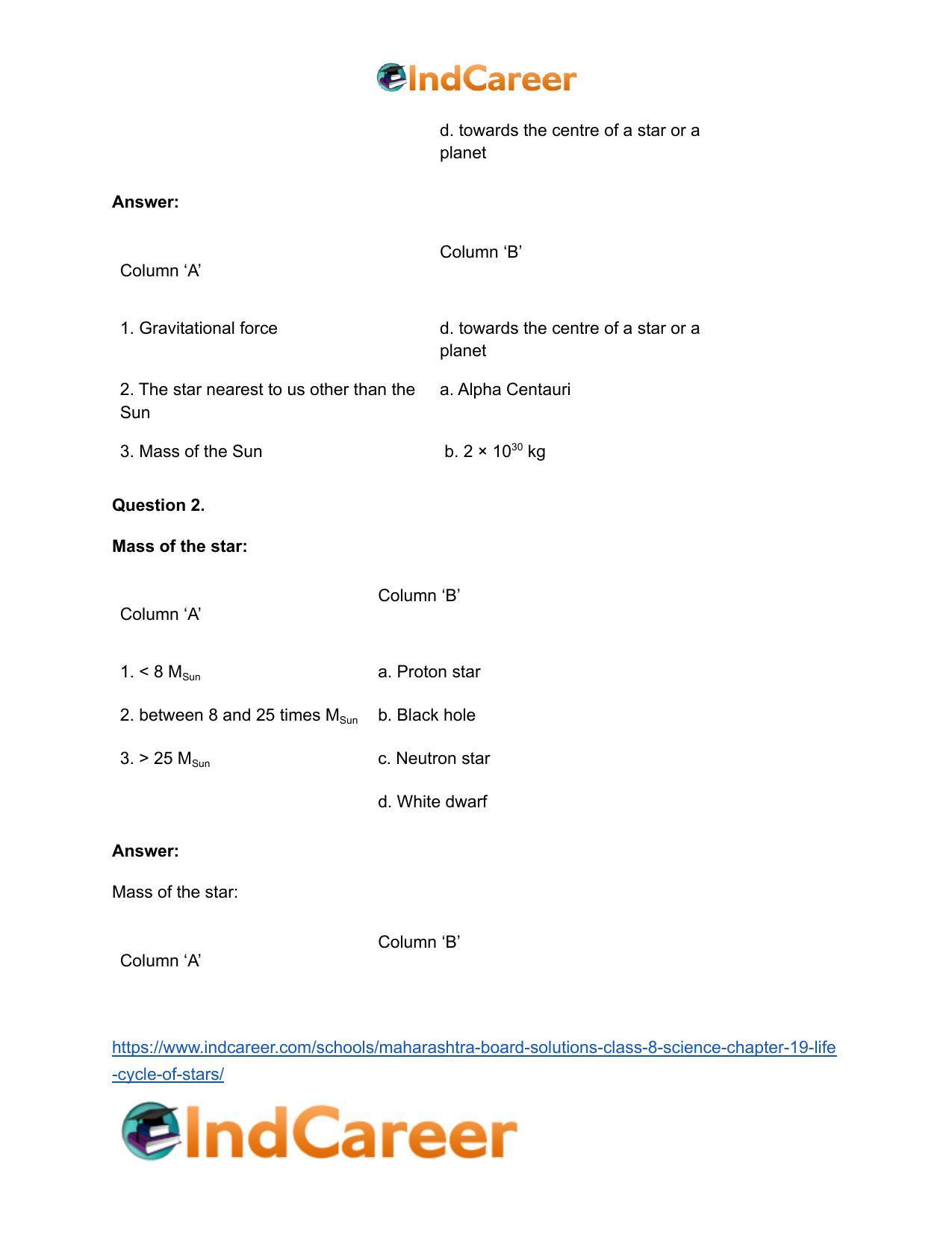 Maharashtra Board Solutions Class 8-Science: Chapter 19- Life Cycle of Stars - Page 14