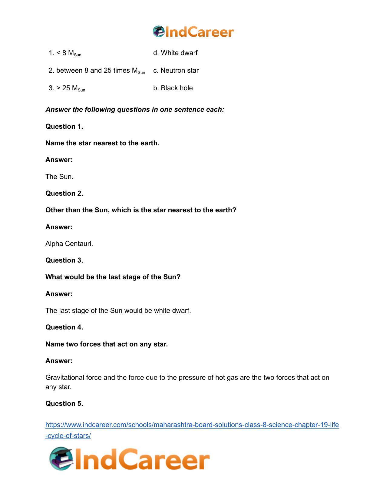 Maharashtra Board Solutions Class 8-Science: Chapter 19- Life Cycle of Stars - Page 15