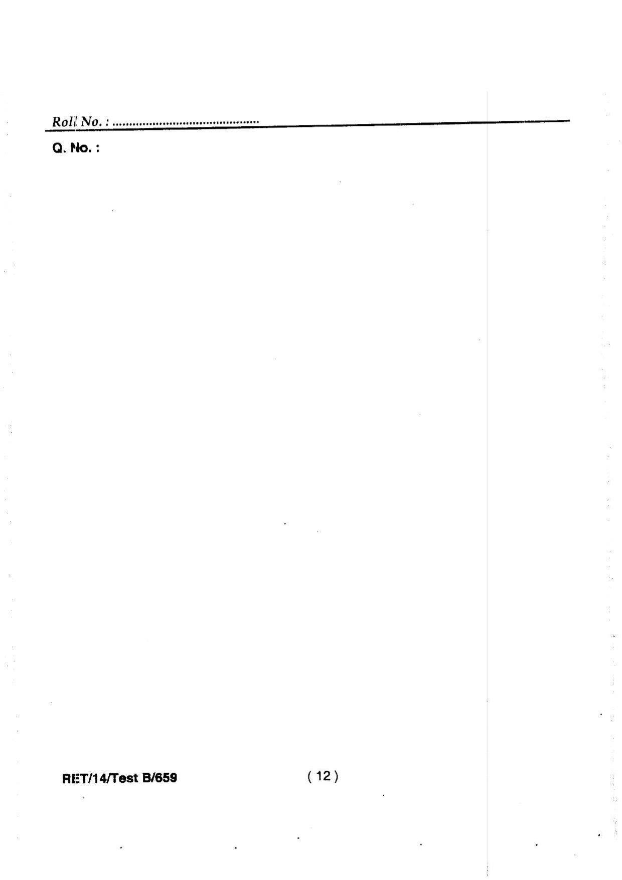 BHU RET Psychiatry 2014 Question Paper - Page 14
