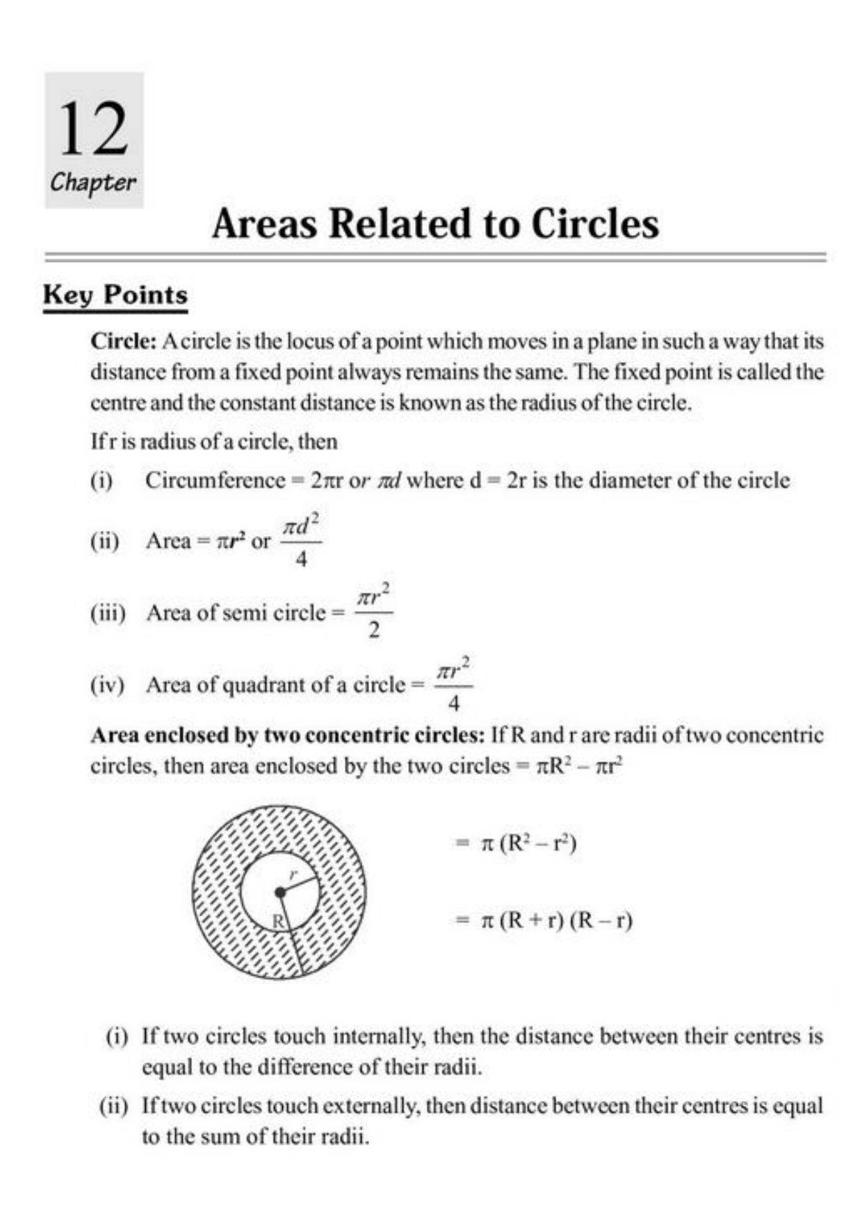 Class 10 Notes, Question & Practice Paper - Mathematics (Topic 12 : Areas Related to Circles) - Page 2