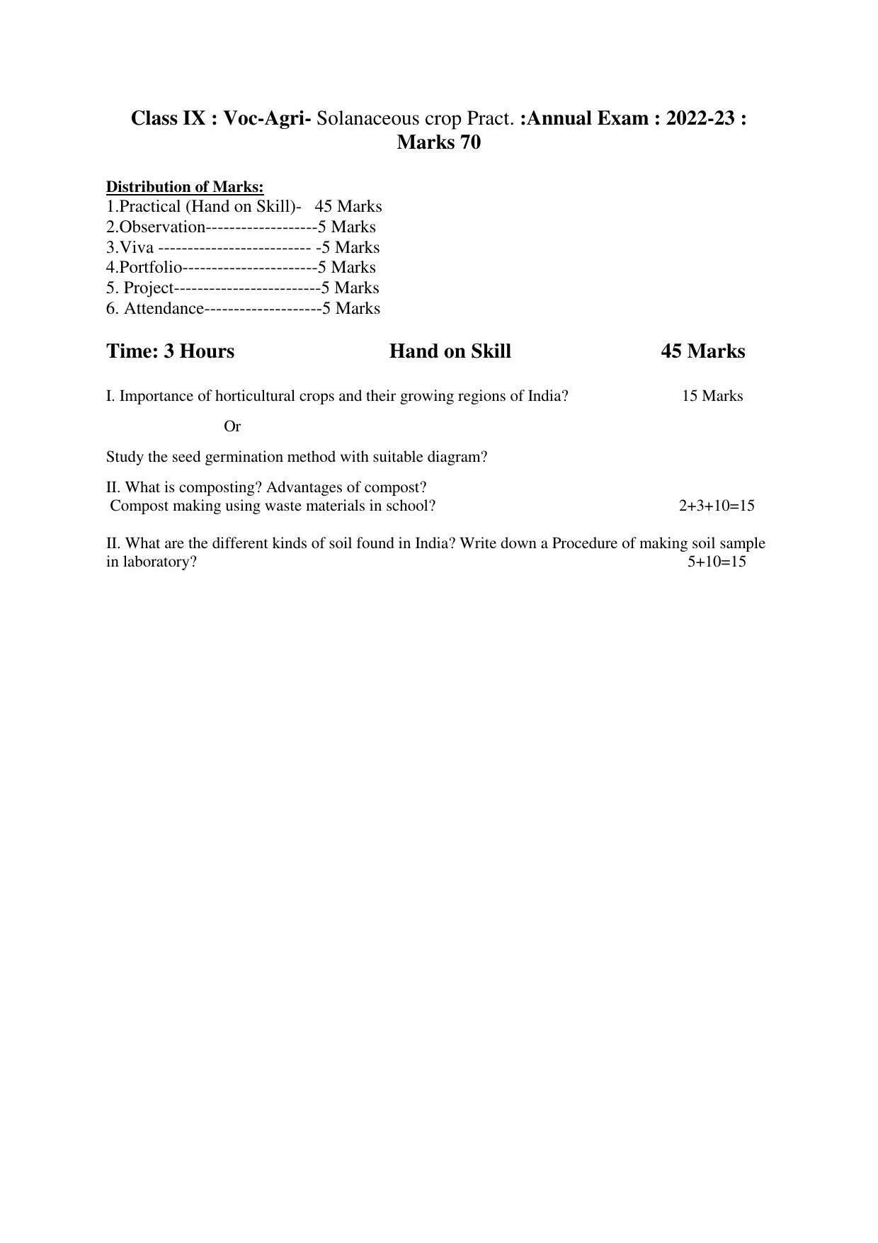 Tripura Board Class Vocational (Theo & Pract) Model Question Paper 2023 - Page 4
