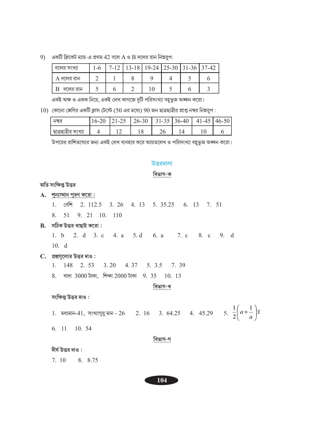 Tripura Board Class 9 Math Bengali Version Workbooks - Page 108