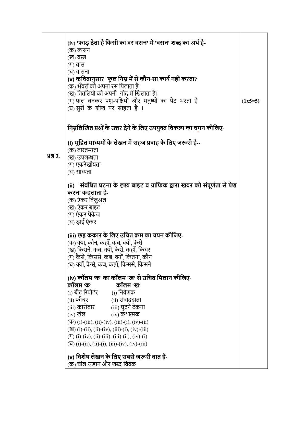 CBSE Class 12 Hindi Core Sample Paper 2023 - Page 6