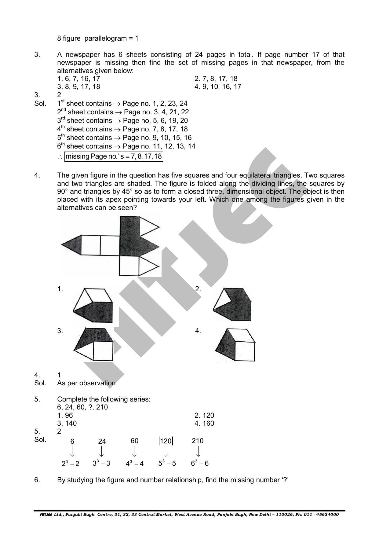 NTSE 2019 (Stage II) MAT Question Paper with Solution (June 16, 2019) - Page 3