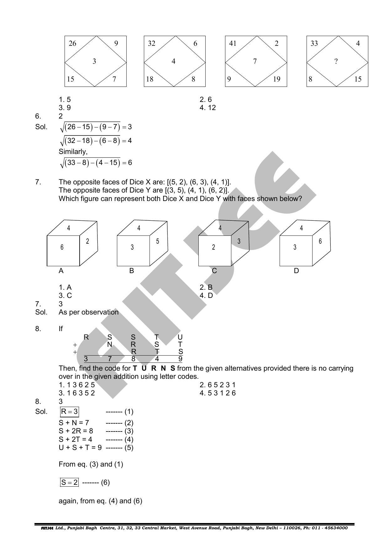 NTSE 2019 (Stage II) MAT Question Paper with Solution (June 16, 2019) - Page 4
