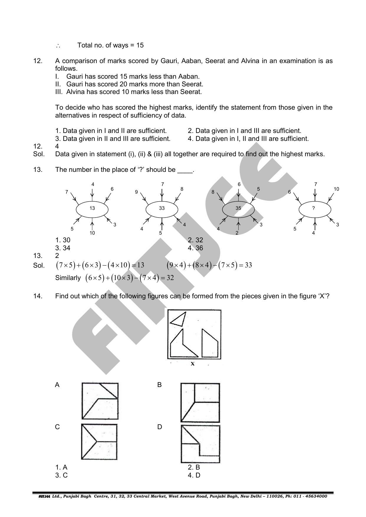 NTSE 2019 (Stage II) MAT Question Paper with Solution (June 16, 2019) - Page 6