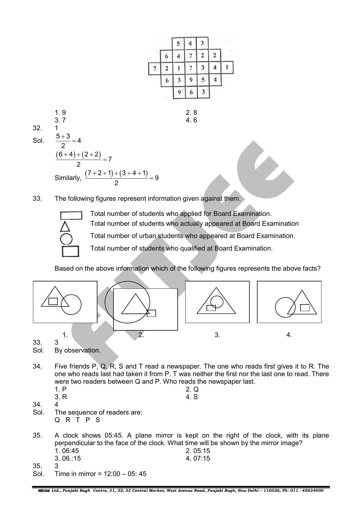 NTSE 2019 (Stage II) MAT Question Paper with Solution (June 16, 2019) - Page 12