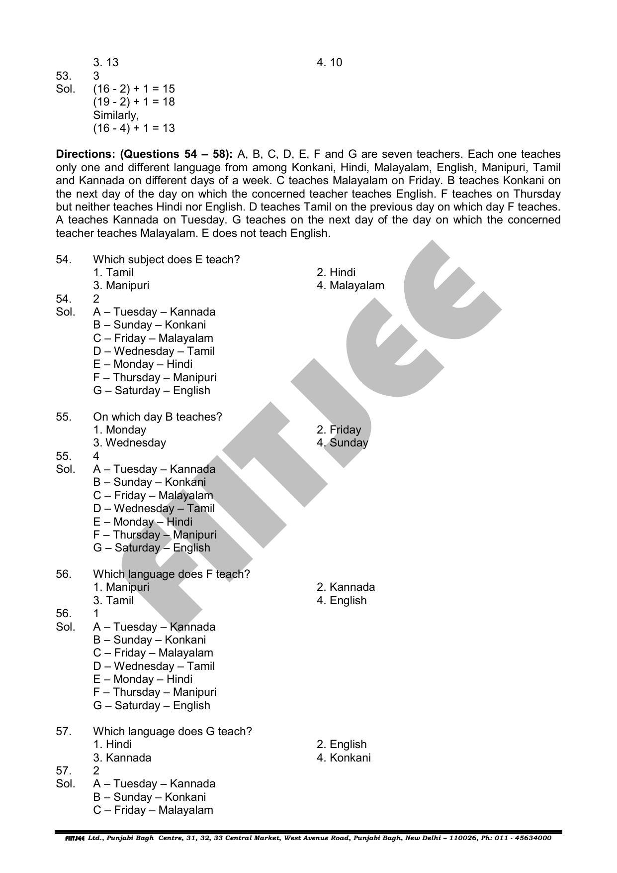 NTSE 2019 (Stage II) MAT Question Paper with Solution (June 16, 2019) - Page 18