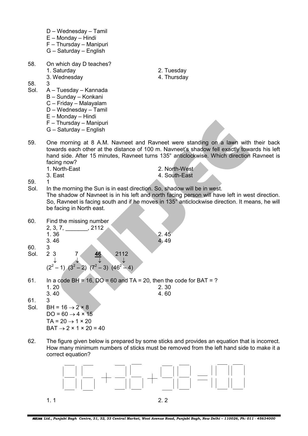 NTSE 2019 (Stage II) MAT Question Paper with Solution (June 16, 2019) - Page 19
