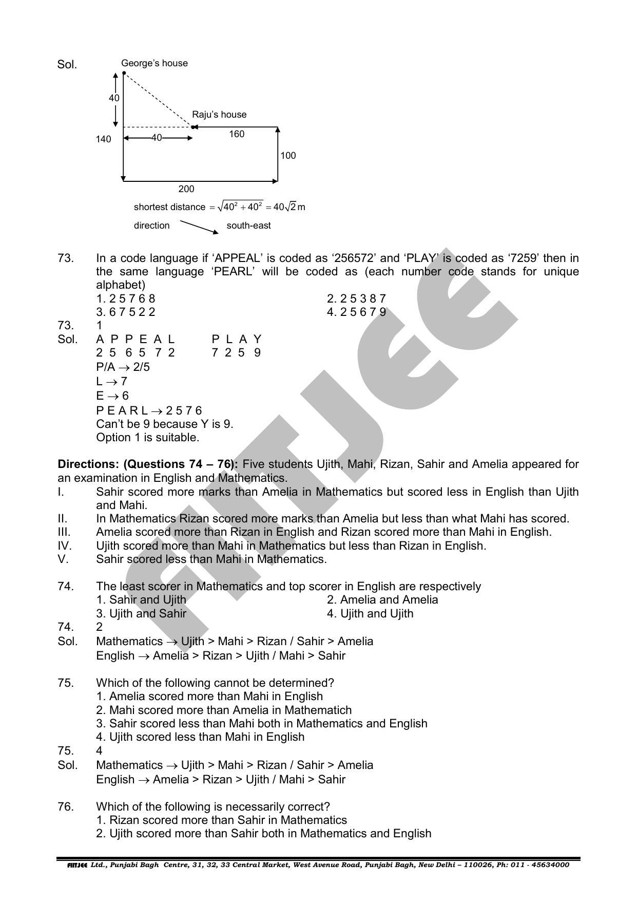 NTSE 2019 (Stage II) MAT Question Paper with Solution (June 16, 2019) - Page 24