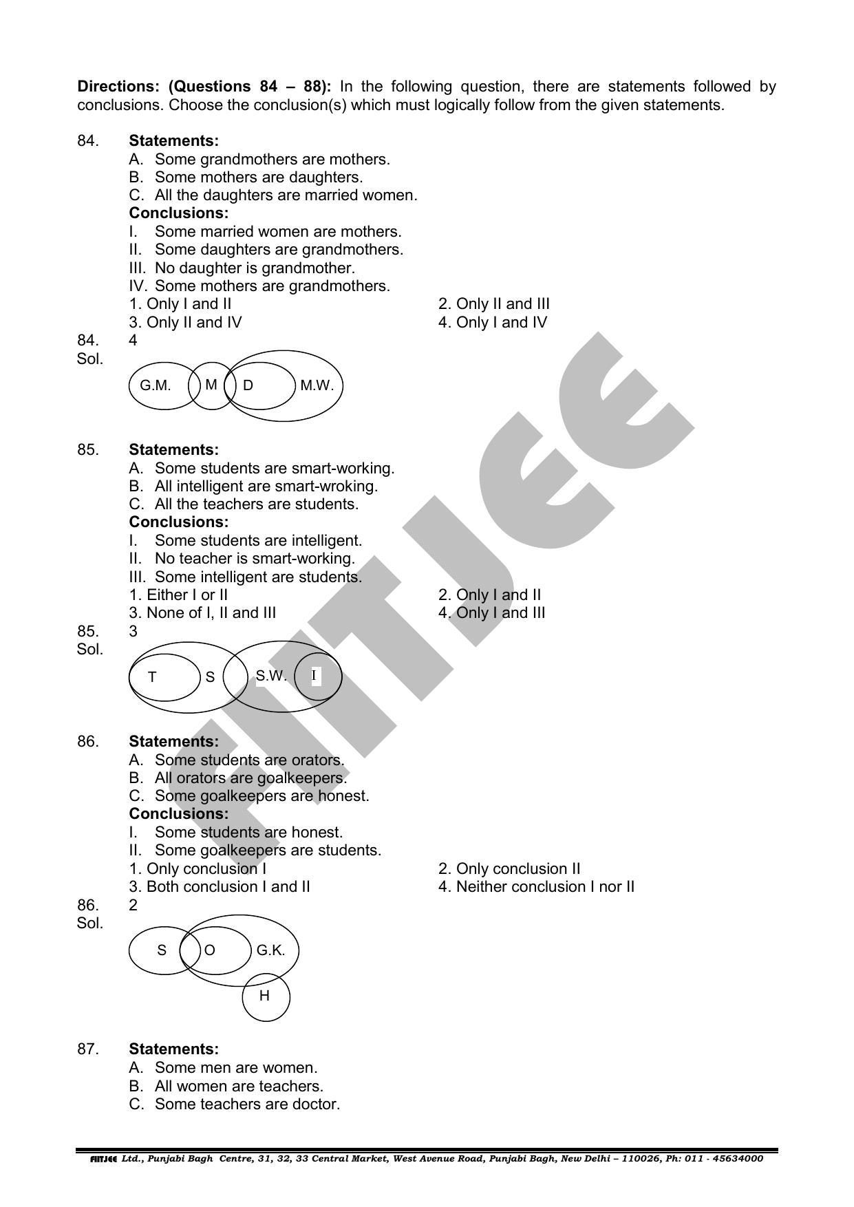 NTSE 2019 (Stage II) MAT Question Paper with Solution (June 16, 2019) - Page 27