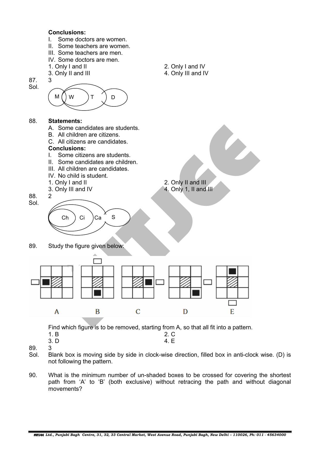 NTSE 2019 (Stage II) MAT Question Paper with Solution (June 16, 2019) - Page 28