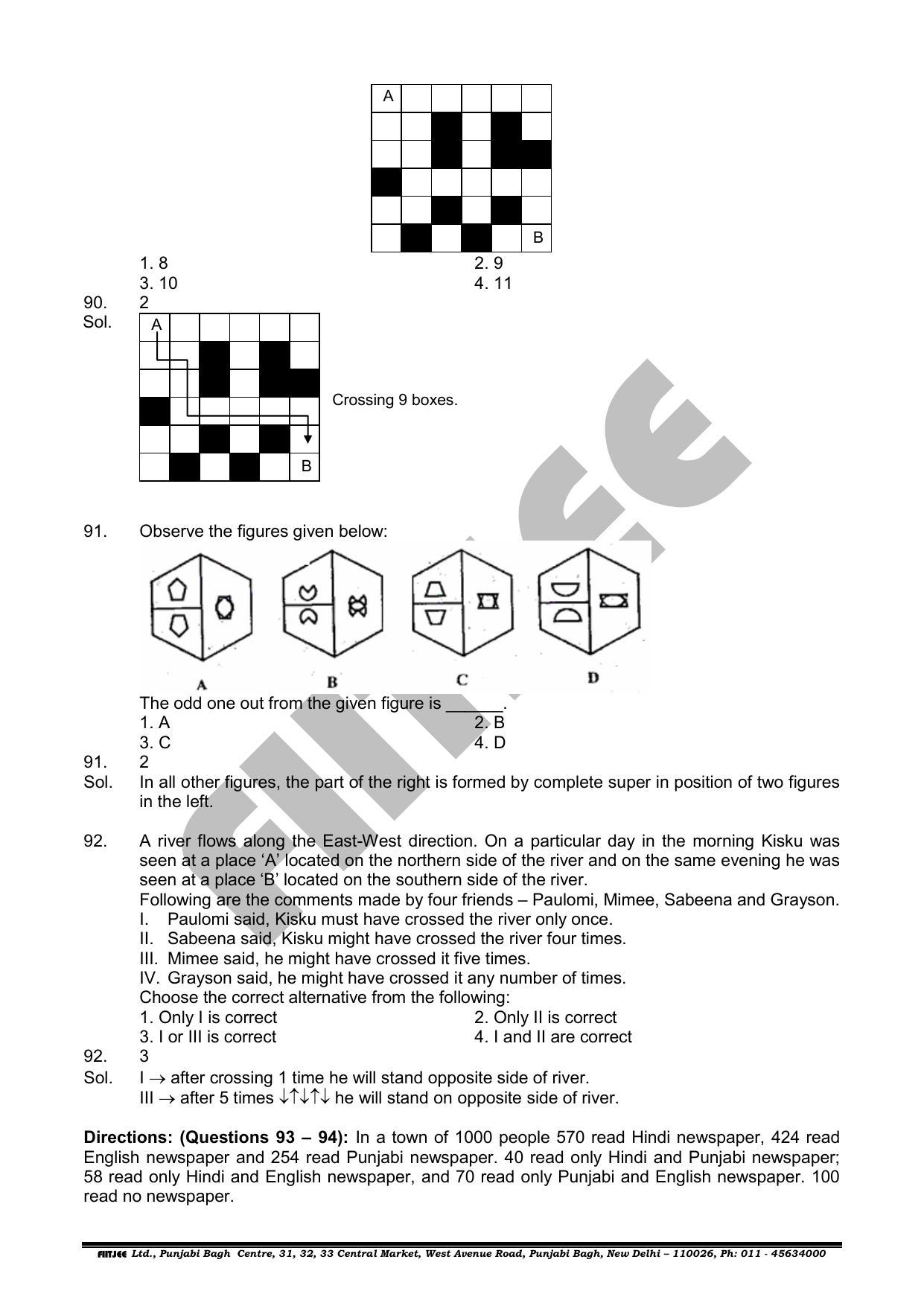 NTSE 2019 (Stage II) MAT Question Paper with Solution (June 16, 2019) - Page 29