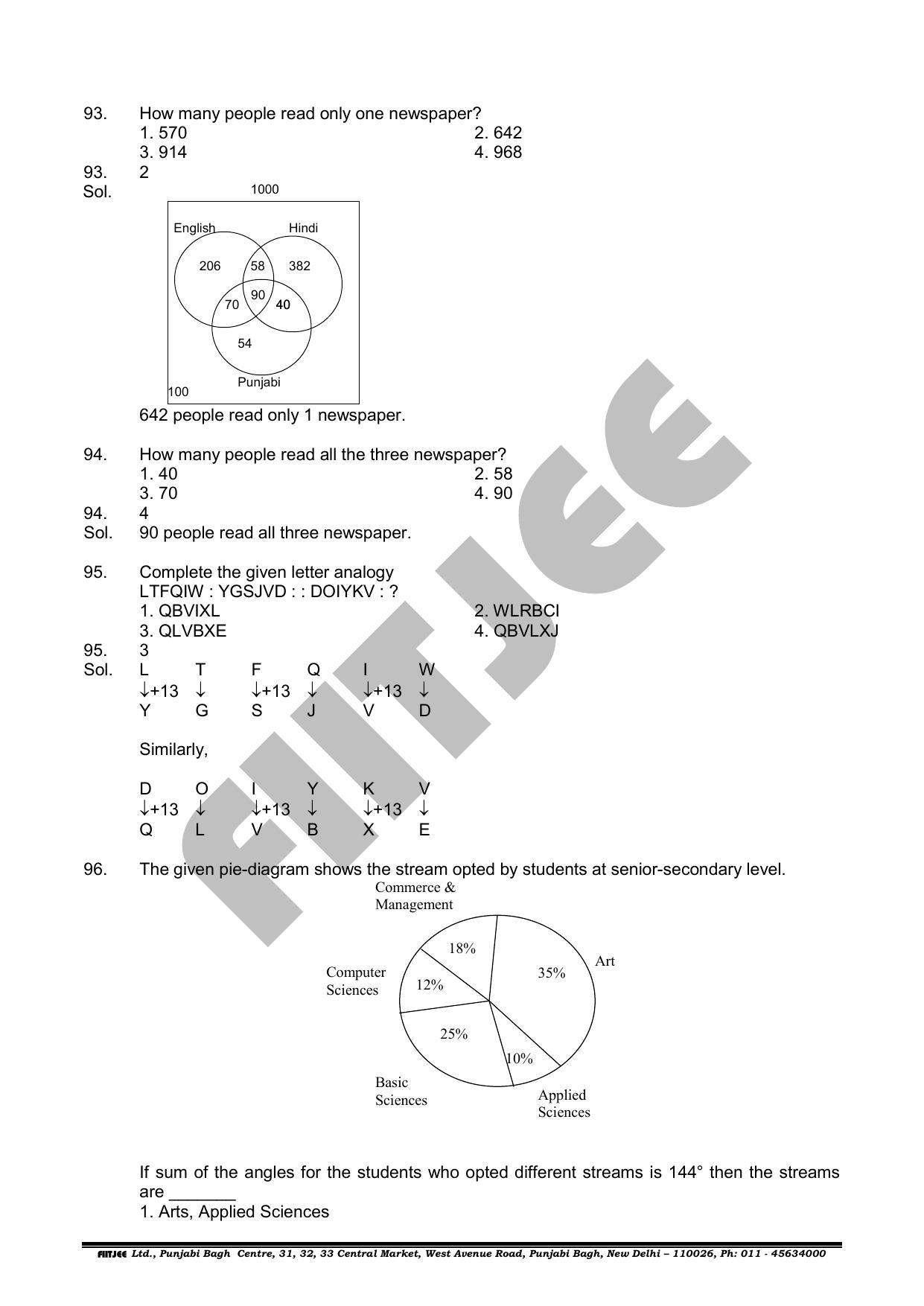 NTSE 2019 (Stage II) MAT Question Paper with Solution (June 16, 2019) - Page 30