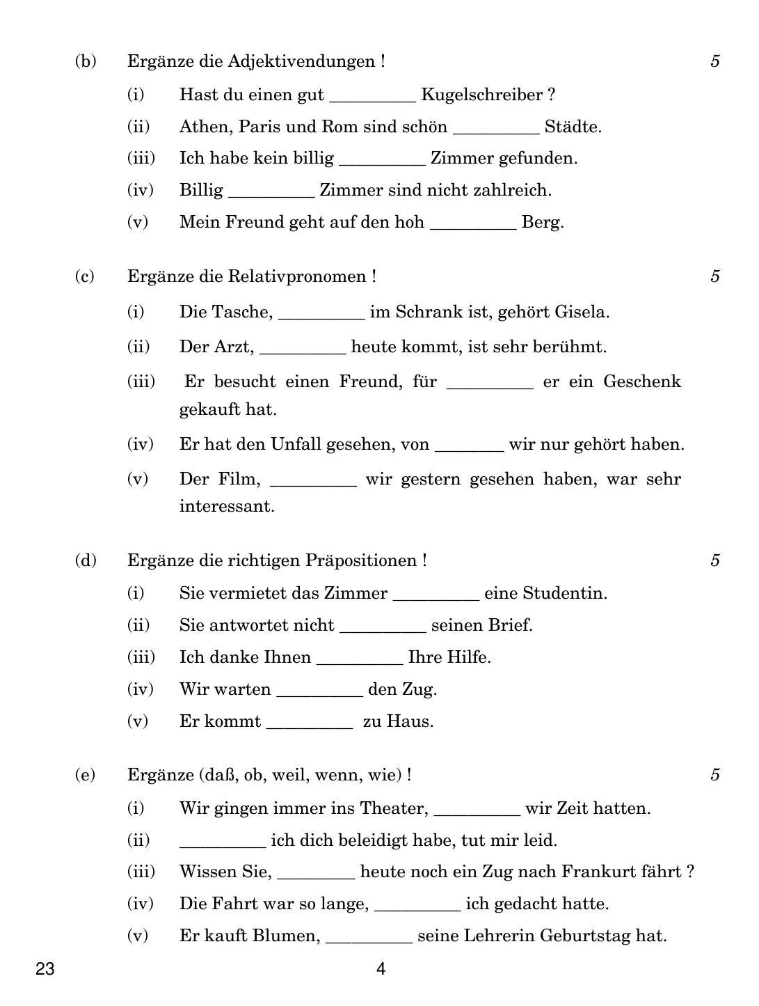 CBSE Class 10 23 GERMAN 2019 Question Paper - Page 4