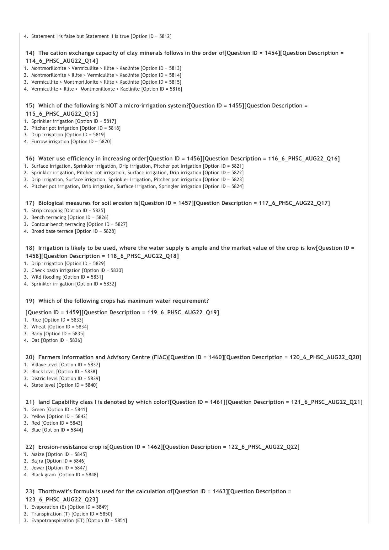 ICAR AIEEA PG 2022 PHYSICAL SCIENCE Question Paper - Page 3
