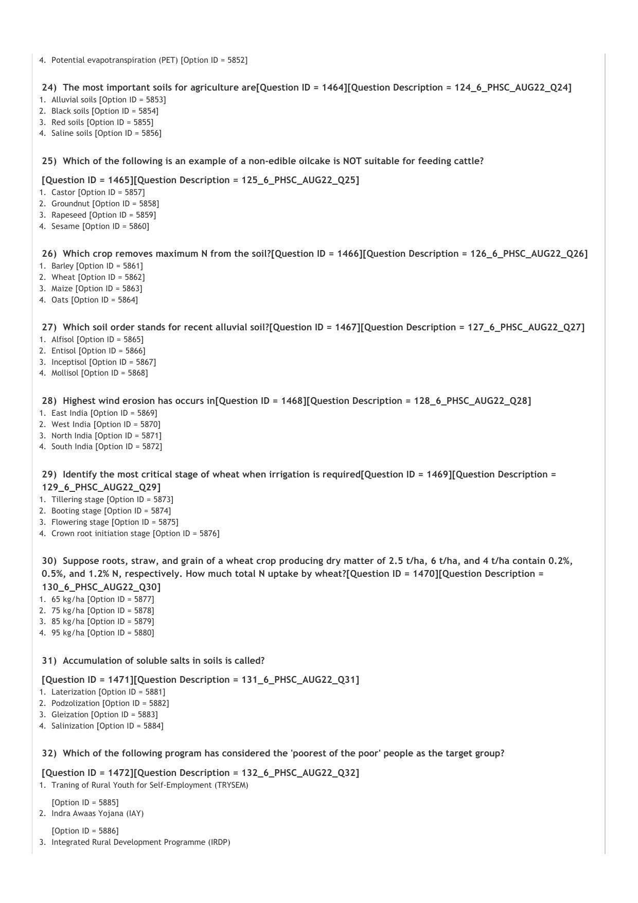 ICAR AIEEA PG 2022 PHYSICAL SCIENCE Question Paper - Page 4