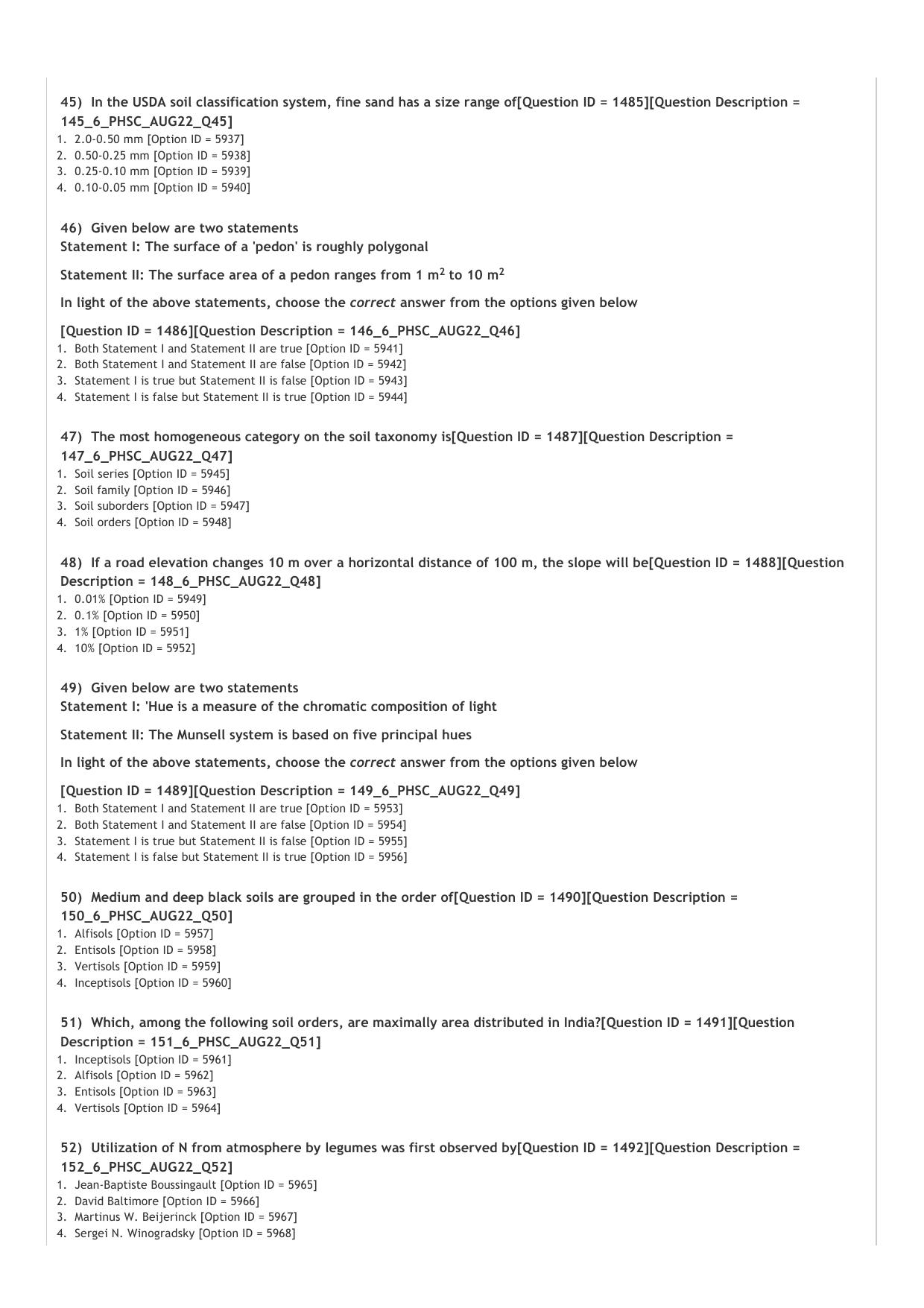 ICAR AIEEA PG 2022 PHYSICAL SCIENCE Question Paper - Page 7