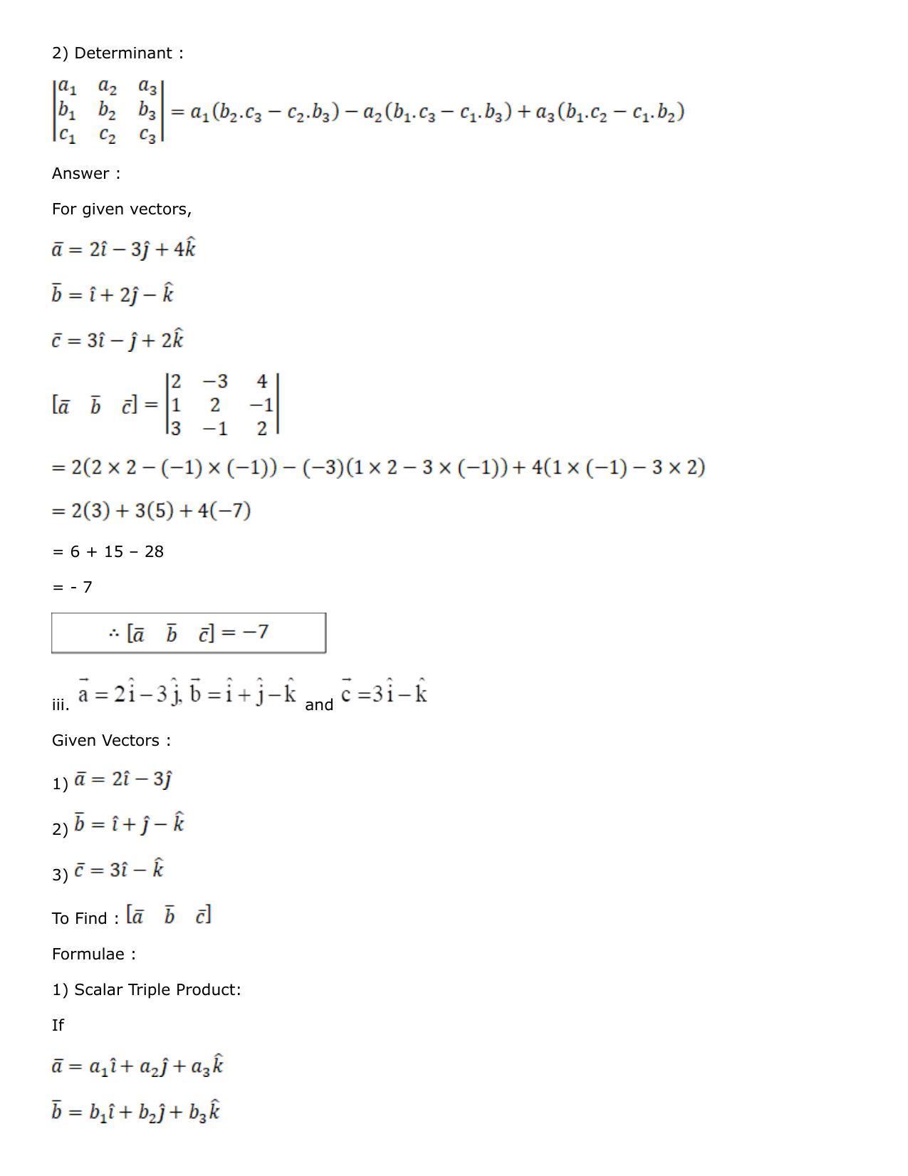Chapter 25: Product of Three Vectors Solutions: RS Aggarwal Class 12 Solutions  - Page 7