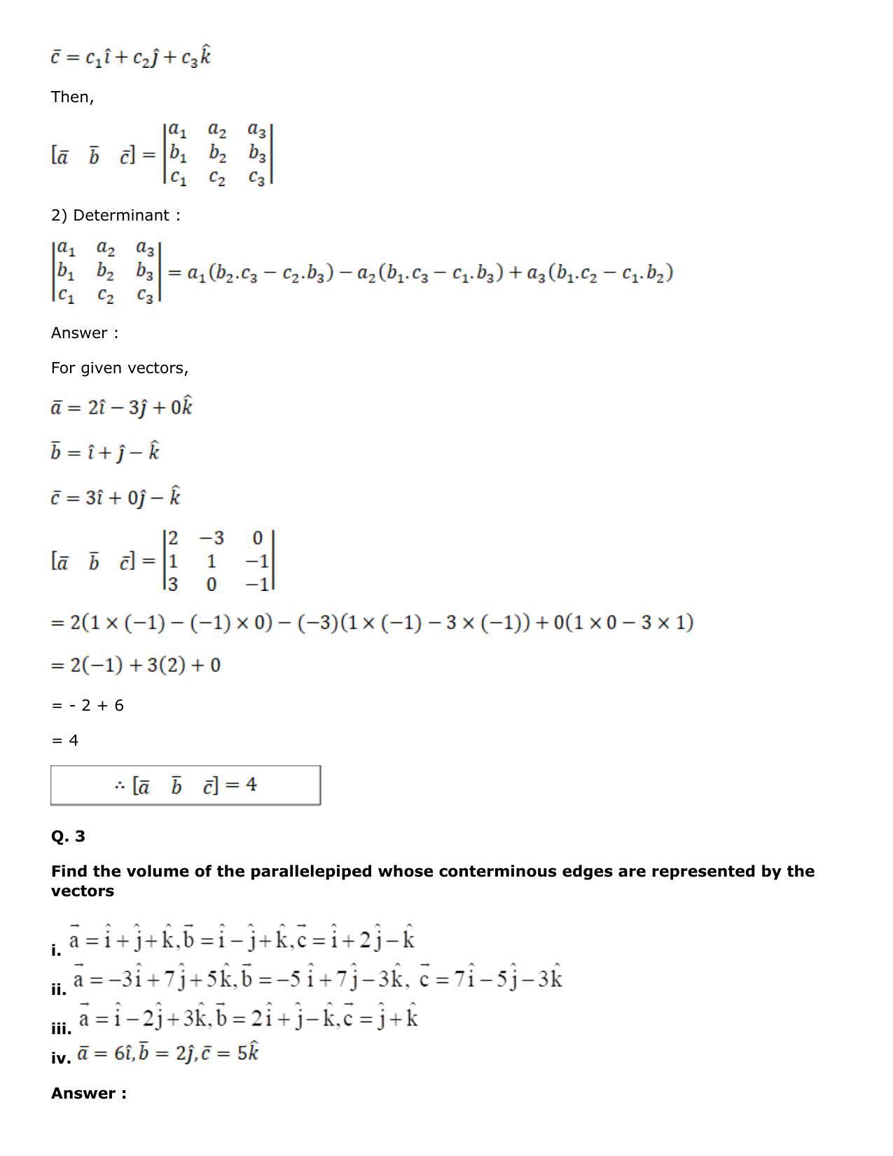 Chapter 25: Product of Three Vectors Solutions: RS Aggarwal Class 12 Solutions  - Page 8