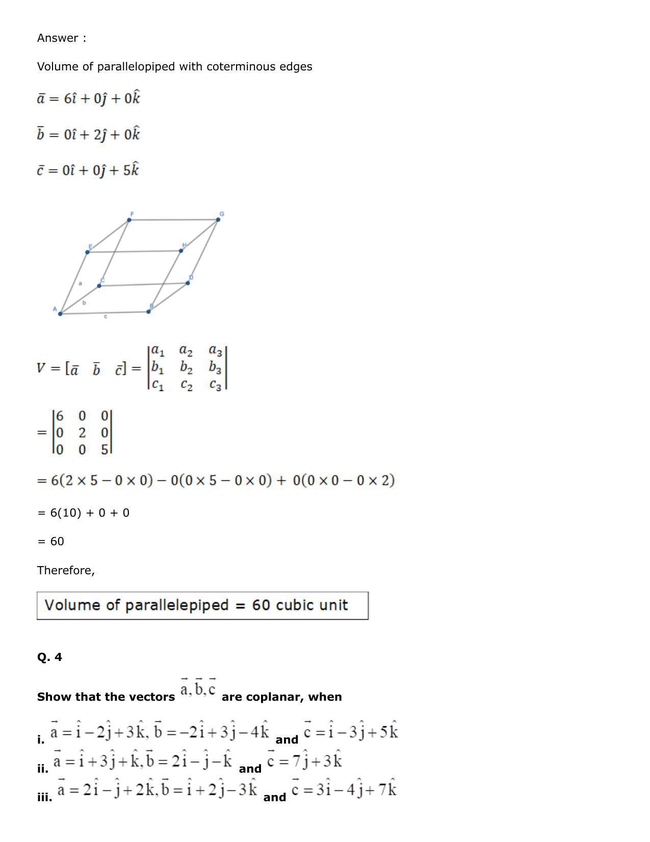 Chapter 25: Product of Three Vectors Solutions: RS Aggarwal Class 12 Solutions  - Page 15