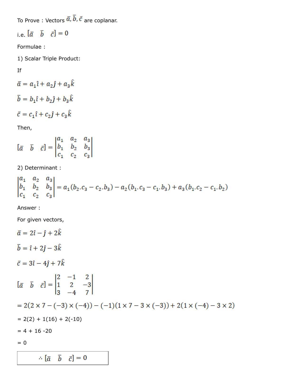 Chapter 25: Product of Three Vectors Solutions: RS Aggarwal Class 12 Solutions  - Page 19