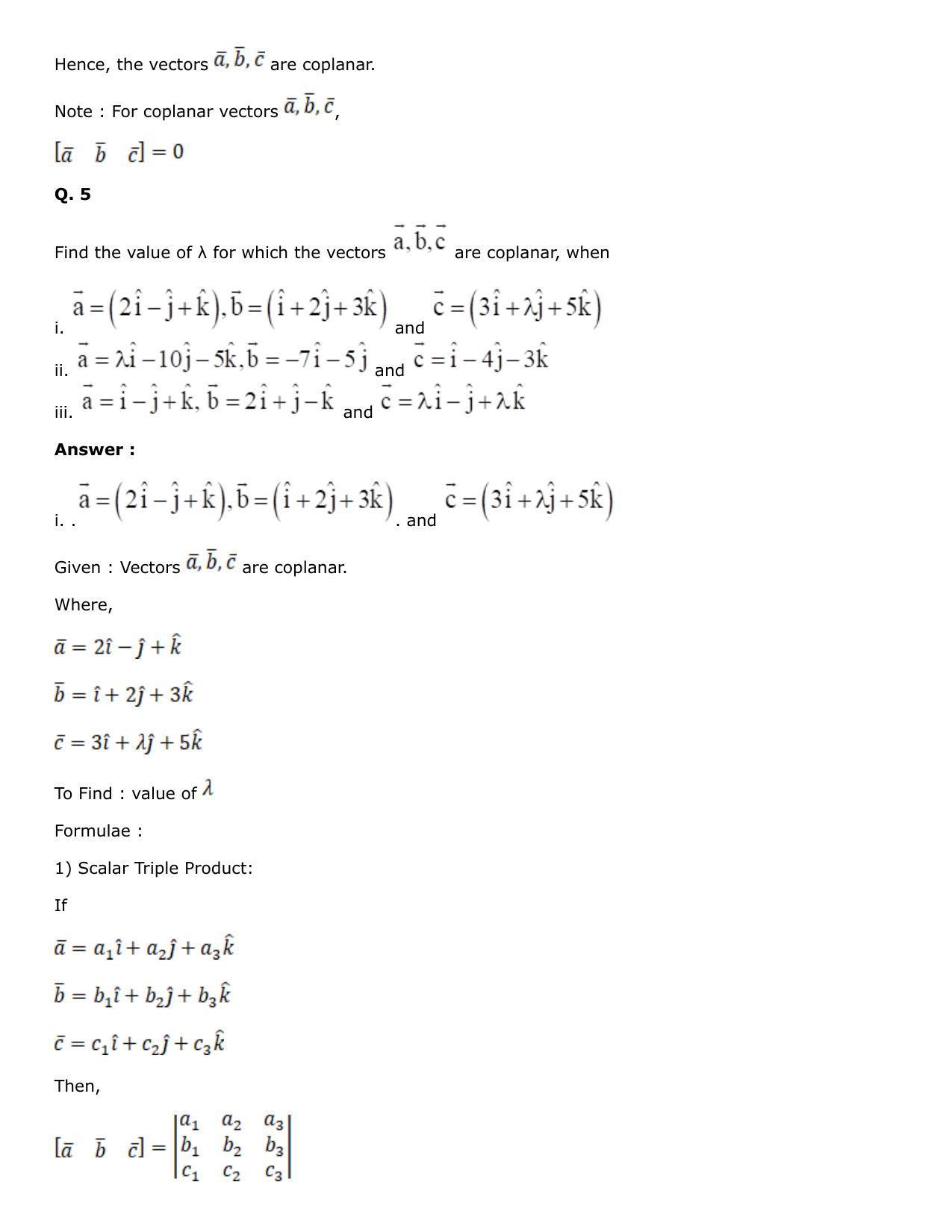 Chapter 25: Product of Three Vectors Solutions: RS Aggarwal Class 12 Solutions  - Page 20