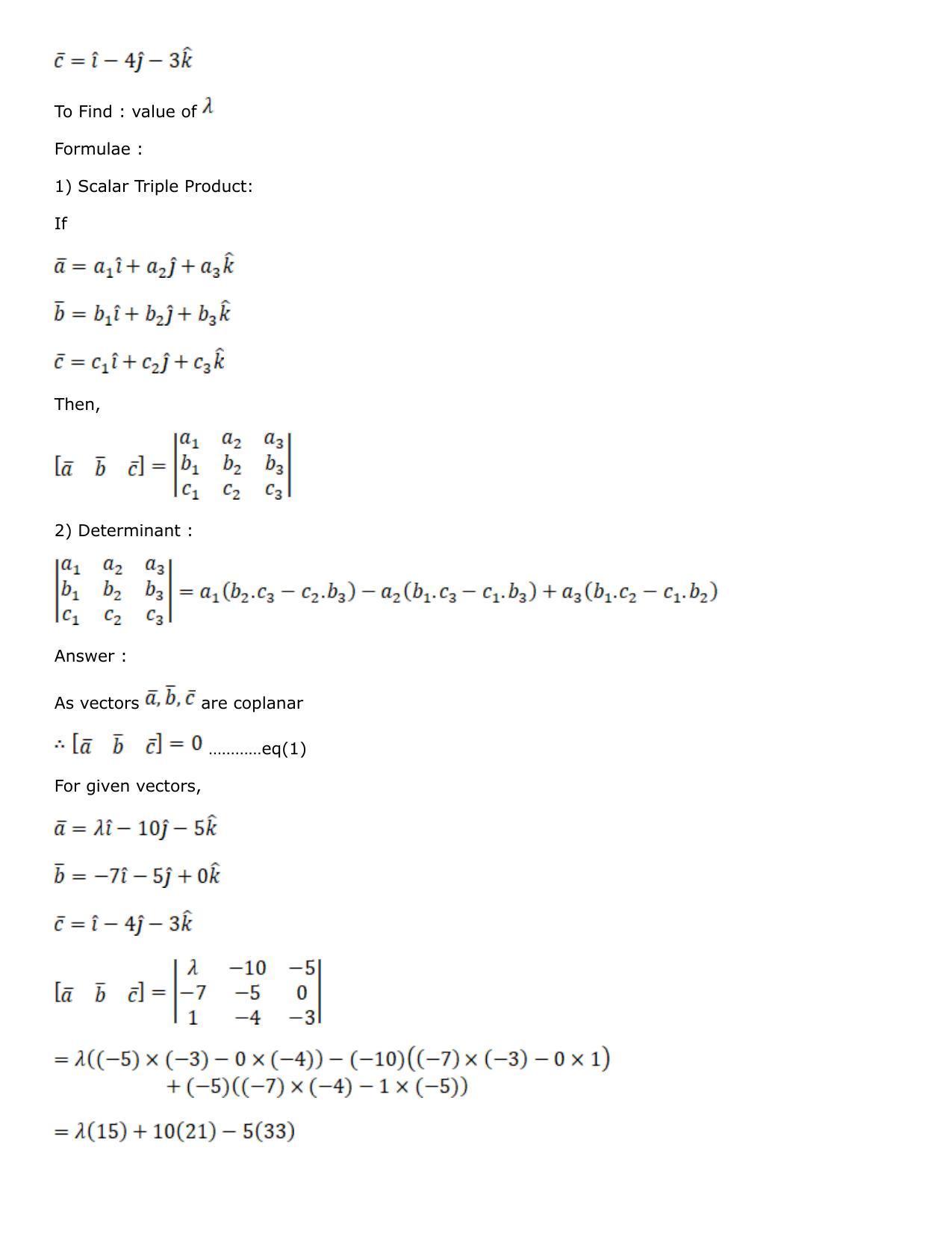 Chapter 25: Product of Three Vectors Solutions: RS Aggarwal Class 12 Solutions  - Page 22