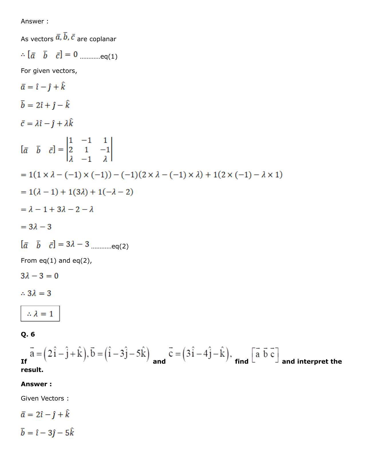 Chapter 25: Product of Three Vectors Solutions: RS Aggarwal Class 12 Solutions  - Page 24