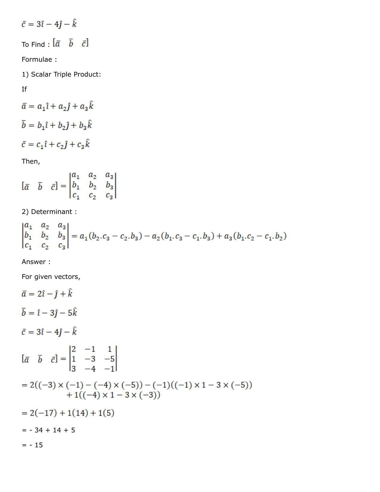 Chapter 25: Product of Three Vectors Solutions: RS Aggarwal Class 12 Solutions  - Page 25