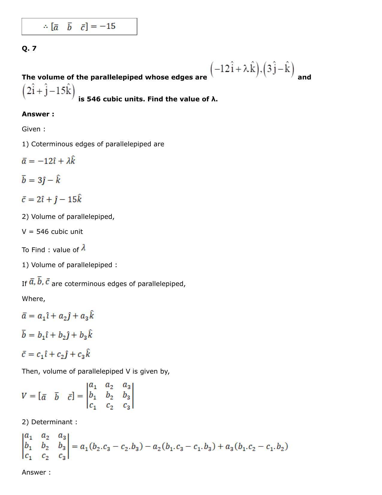 Chapter 25: Product of Three Vectors Solutions: RS Aggarwal Class 12 Solutions  - Page 26