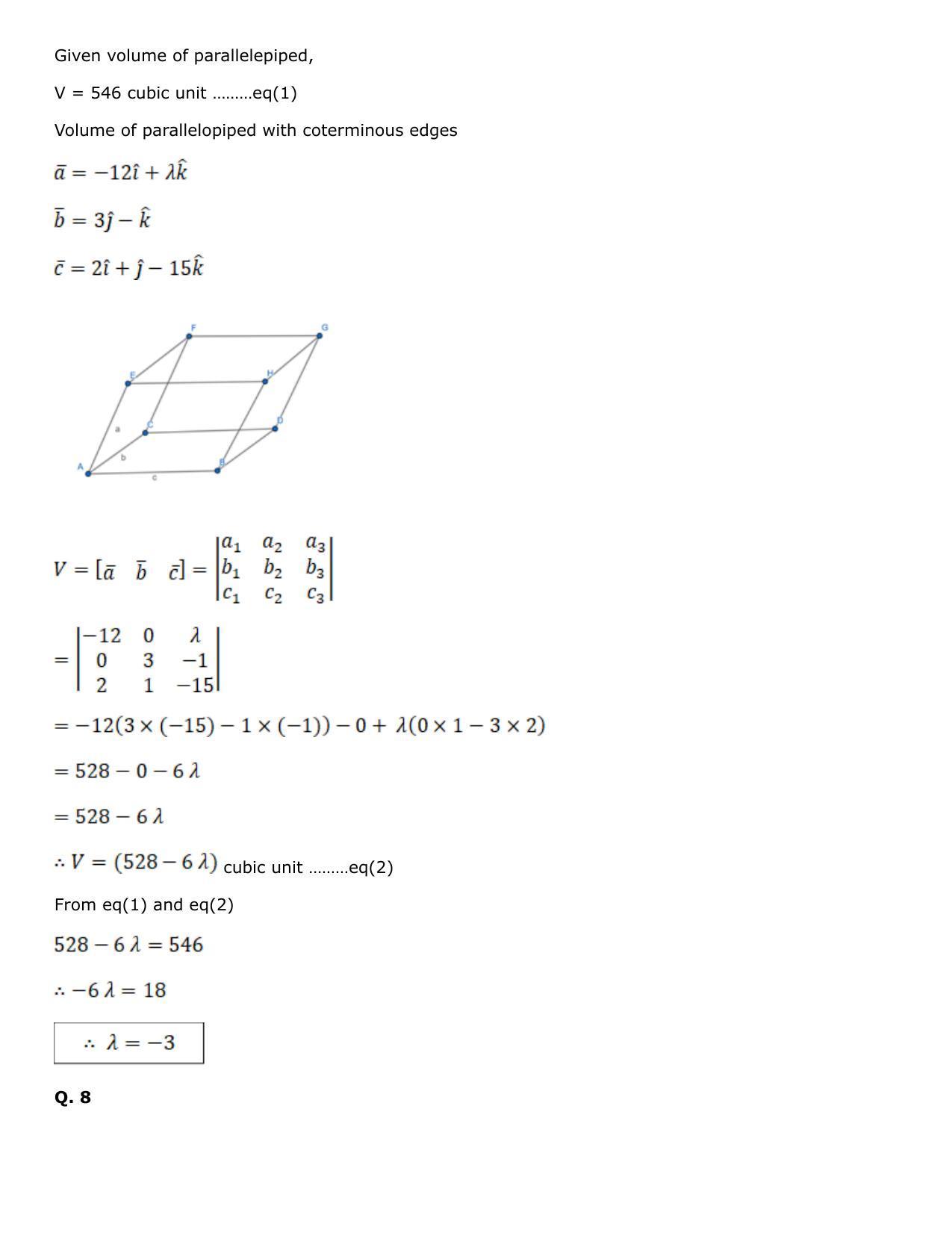 Chapter 25: Product of Three Vectors Solutions: RS Aggarwal Class 12 Solutions  - Page 27