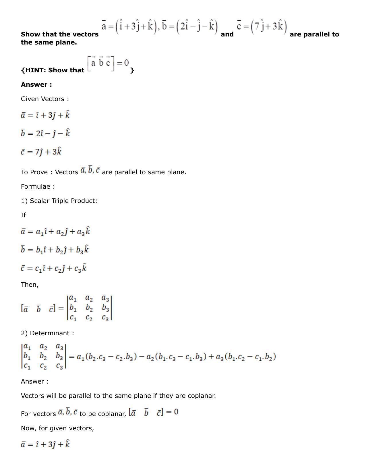 Chapter 25: Product of Three Vectors Solutions: RS Aggarwal Class 12 Solutions  - Page 28