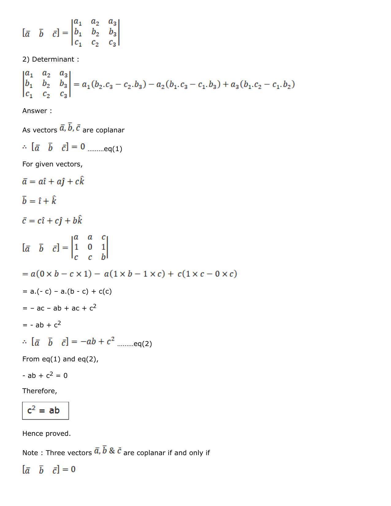 Chapter 25: Product of Three Vectors Solutions: RS Aggarwal Class 12 Solutions  - Page 30