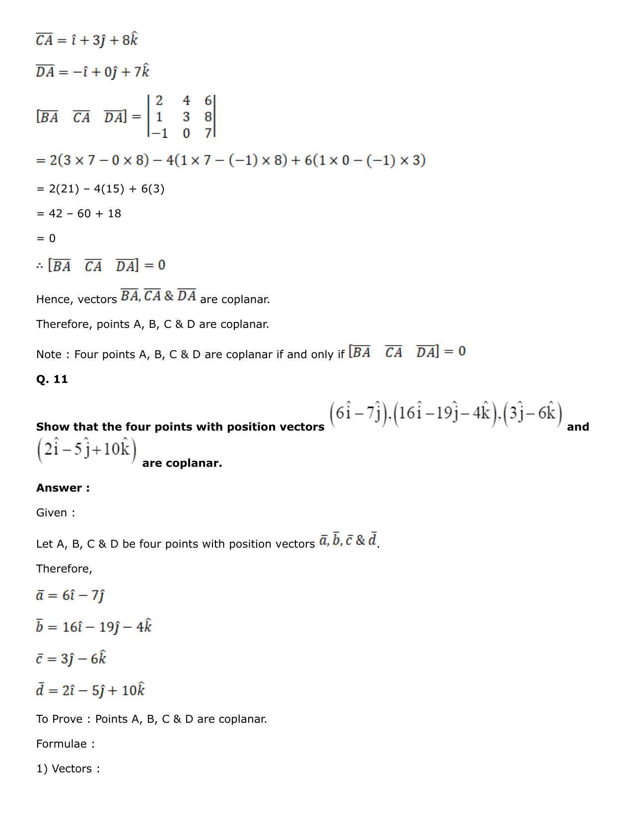 Chapter 25: Product of Three Vectors Solutions: RS Aggarwal Class 12 Solutions  - Page 33