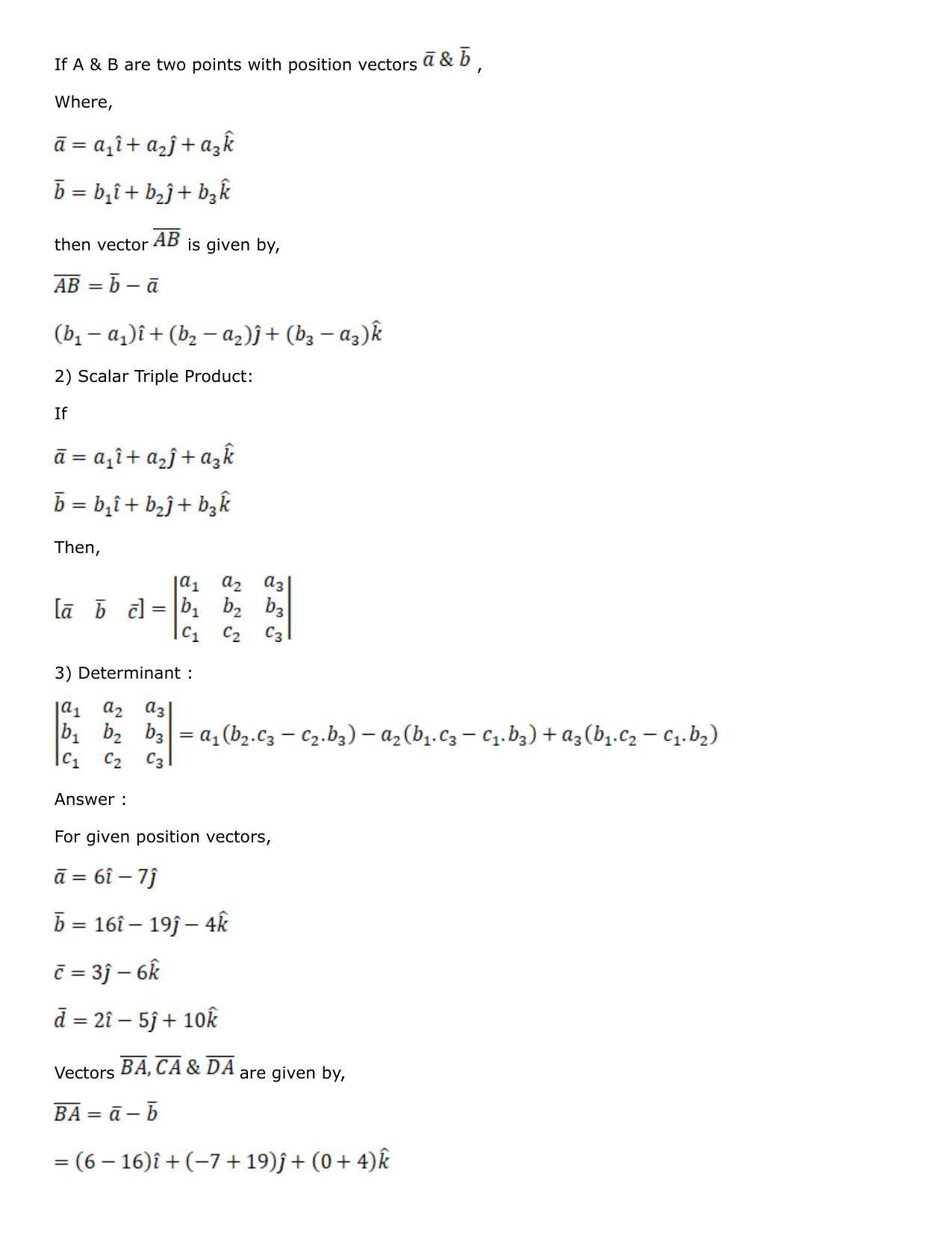 Chapter 25: Product of Three Vectors Solutions: RS Aggarwal Class 12 Solutions  - Page 34
