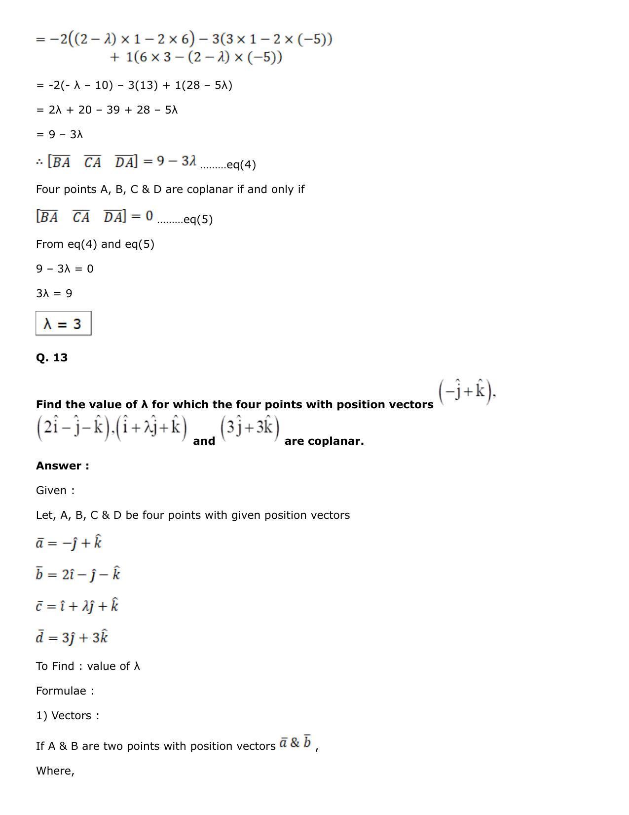 Chapter 25: Product of Three Vectors Solutions: RS Aggarwal Class 12 Solutions  - Page 38