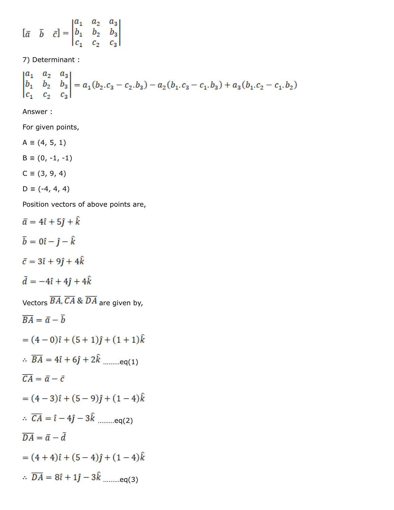 Chapter 25: Product of Three Vectors Solutions: RS Aggarwal Class 12 Solutions  - Page 42