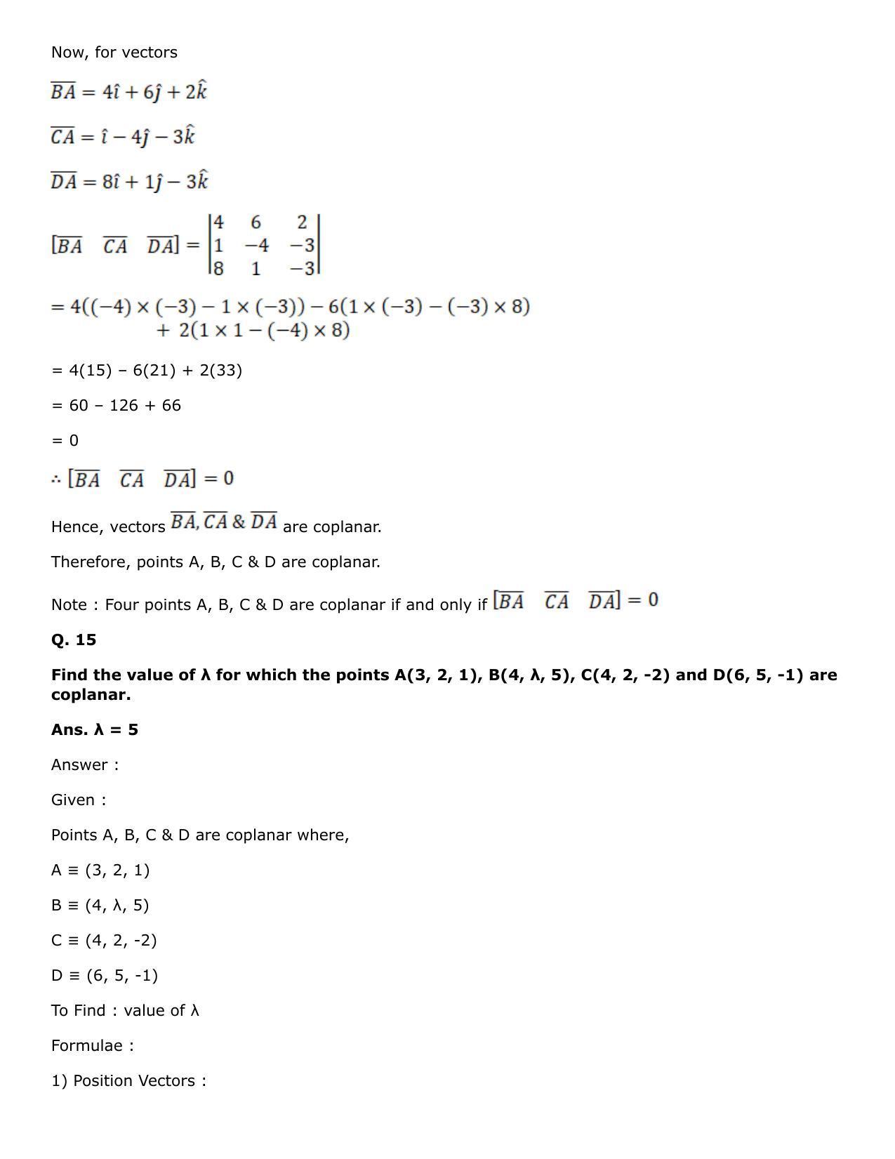 Chapter 25: Product of Three Vectors Solutions: RS Aggarwal Class 12 Solutions  - Page 43