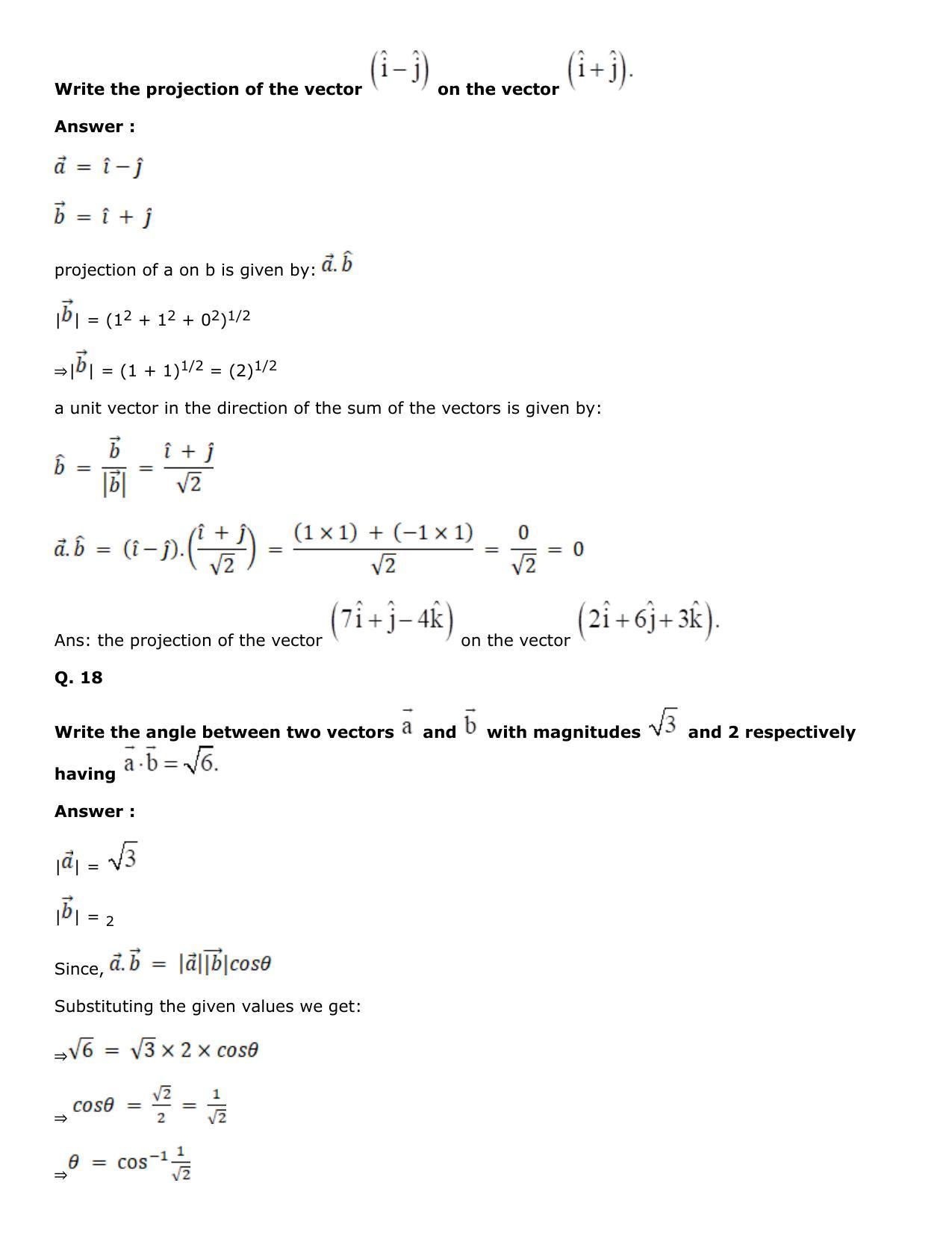 Chapter 25: Product of Three Vectors Solutions: RS Aggarwal Class 12 Solutions  - Page 55